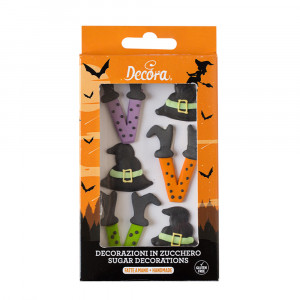 Decor Zahar - Vrajitoare Halloween Ø 3.5 cm, 4 modele, 6 buc