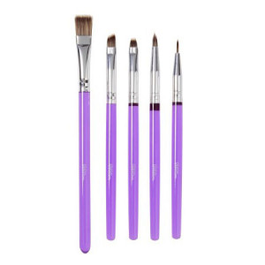 Decorating Brushes L 14 and 16 cm, Set of 5 pcs - Img 1