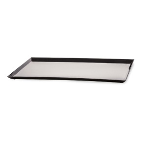 Egyenes peremű tálca, fekete plexi, 37 x 27 cm, 25 db