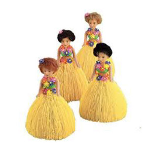 Ehetetlen torta dekoráció, 4 db mini baba készlet, H 11,5 cm - Img 3