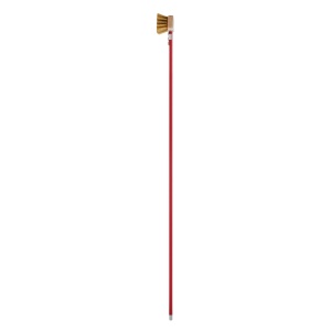 Electric Pizza Oven Brush, 22.5 cm with Brass Bristles, 120 cm Aluminium Handle, Red - Img 2