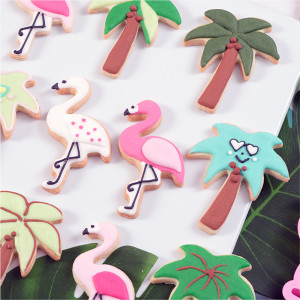 Flamingo and Palm Tree - Plastic Cutters R 9.5 and 10 x H 2.2 cm, Set 2 pcs - Img 4