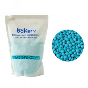 Flattened Chocolate Pearls Turquoise Ø 10 mm, 1 kg - Img 1