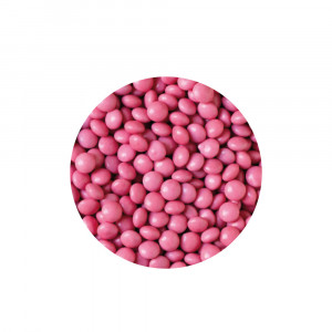 Flattened Pearls Intense Pink Chocolate Chocolate Ø 10 mm, 80 gr - Img 4