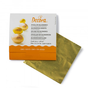 Foite Ambalare, Golden Aluminium 10 x 10 cm, 150 pcs - Img 1