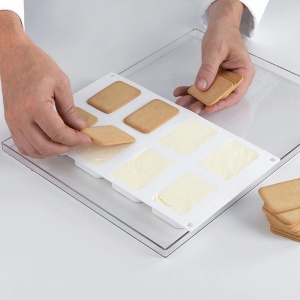 Forma Silicon Inghetata Sandwich Mini Biscuit Double, 2 forme silicon x 8 cav. 7.05 x 4.85 x H 2.05 cm, (BISC04M) - Img 5