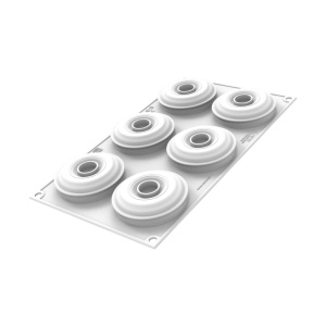 Forma Silicon Sara 7.4 x 7.5 x H 3 cm, 6 cavitati x 100 ml - Img 3