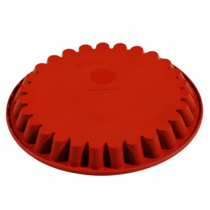 Forma Silicon Tarta / Blat margine dantelata Ø26xH3cm, caramiziu