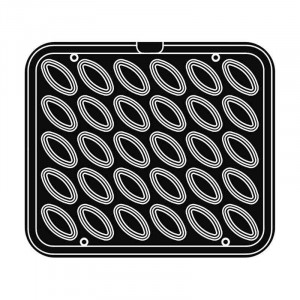Formázóforma Cookmatic-hoz, E modell recézett profil, 5,1 - 6,7 x 1,7 - 3,3 x H 1,8 cm, 30 üreggel - Img 2