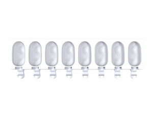 GEL18 3D Mini Wave GEL18 Mini форма за сладолед, 2 форми x 8 кухини 6,9 x 3,8 x H 2,2 cm, 37 ml, 100 пръчици - Img 3