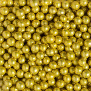 Golden Sugar Pearls Ø 7 mm, 1 Kg - Img 1