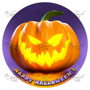 Halloween nyomtatott ostya Halloween Model 1, Ø 20 cm - Cukrászda Istet