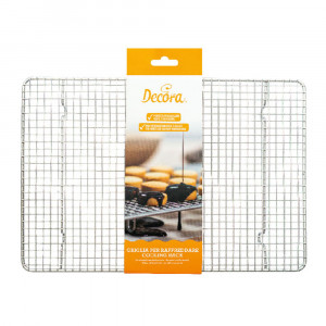 Krómozott acél grillsütő lábakkal kekszekhez vagy Mignonhoz, 38 x 26 cm - Img 1