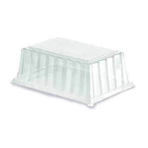 Kupolás fedél 23 x 16,7 x H 7,5 cm, átlátszó, 25 db-os készlet