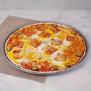 Kúpos pizzatálca, Ø 18 x H 3,20 cm, Alumínium - Img 2