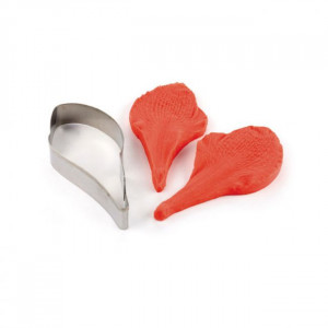 Lily Lily Amaryllis Petals - Stainless Steel Cutter and Silicone Moulding 12 x 6 cm, Set of 3 pcs - Img 1