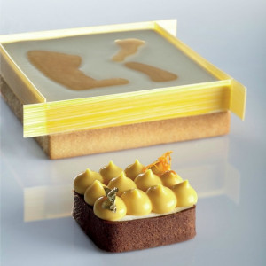 Microperforated Frame Square Tart Square Square Corners, 19x19xH2cm - Img 3