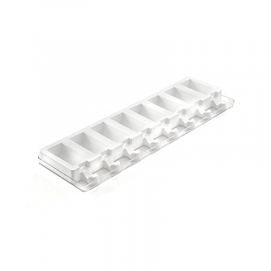 Mini Chic Silicone Ice Cream Mould, 2 moulds x 8 cav. 6.9 x 3.8 x H 1.8 cm, 38 ml, 100 sticks - Img 2