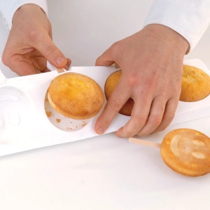 Mr Funny Silicone Ice Cream mould, 2 silicone moulds x 4 cav. Ø 8.3 x H 2.25 cm, 100 ml, 50 sticks - Img 7
