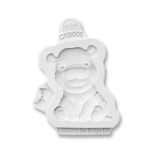 Mulaj Silicon Baby Jungle Hipopotam si Fundita, 2 Subiecte Ø 0.9 si 6.4 cm - Img 2
