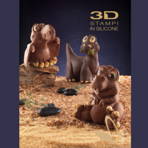 Mulaj Silicon Dinozaur Pui T-Rex 3D, Ø 10.5 x H 11 cm - Img 4