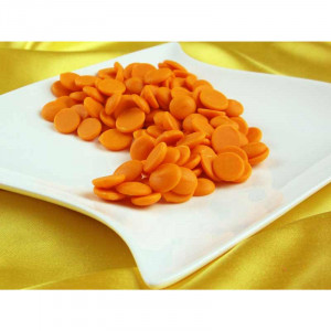 Orange Flavoured White Chocolate Drops 29% Barry Callebaut, 2.5kg - Img 2