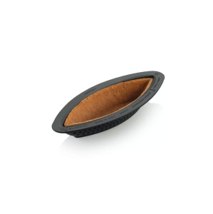 Ovális torta 12 x 4 x H 2 cm - Hőre lágyuló mikroperforált réz, 6 darabos készlet + vágókés - Img 2