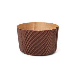 Panettone Baking Tin Ø13xH9.5cm - 500 gr, Heat Resistant Cardboard, Set of 5 Pieces - Img 1