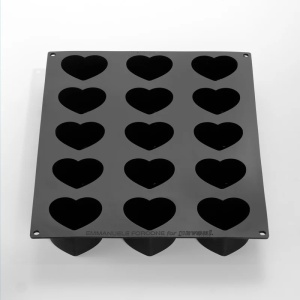 Pavoflex mould 30x40cm Heart 15 cavities, 7 x 6 x H 4 cm, 130 ml - Img 3