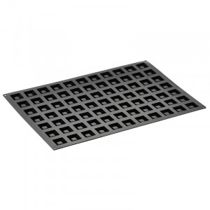 Pavoflex mould 60x40cm Savarin Square 3.8x3.8xh1.3cm, 77 cavities, 14 ml - Img 4