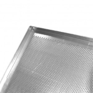 Perforated Aluminium Tray - 4 Edges, 80 x 60 x H 2 cm - Img 1