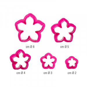 Petunia Flower - Plastic Cutters Ø 2 - 6 cm, Set of 5 pieces - Img 2