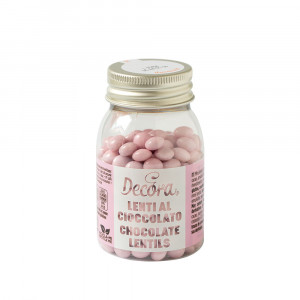 Pink Chocolate Flattened Pearls Ø 10 mm, 80 gr