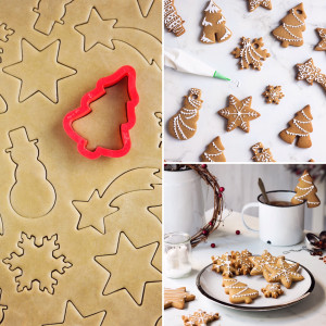Plastic Christmas Cutters - Christmas tree and snowman, R 8 - 8.5 x H 2.2 cm, 2 pieces - Img 2
