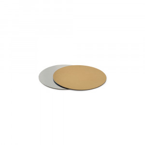 Platou Tort Rotund 2 Fete, Auriu/Argintiu, Ø 40 x H 0.15 cm - Img 1