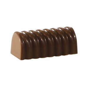 Polikarbonát forma Modern Range 25 db csokoládé praliné, 3,95 x 1,9 x H 1,6 cm, 11 g