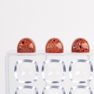 Polycarbonate mould 28 Chocolate Pralines, 2,7 x 2,7 x H 1,95 cm, 10.5 gr - Img 3