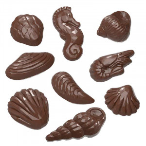 Polycarbonate mould Sea Creatures 22 Chocolate Pralines 4 - 6.5 gr - Img 1