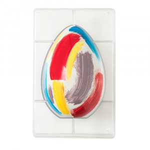 Polycarbonate Polycarbonate Chocolate Chocolate Flat Mould, 1 Cavity, 20.5 x 13.5 x H 7.5 cm, Set 2 Pieces - Img 2