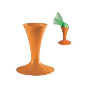 Pos vagy munkaeszköz-tartó, narancssárga, műanyag, Ø 12,5 x H 24,5 cm