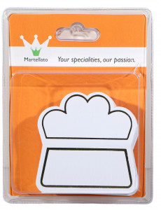 Price Tags White Plastic Material, Gold Outline, 7.5 x 4 cm, Set 15 pcs - Img 2