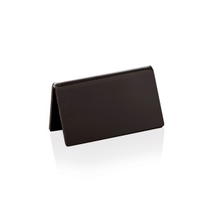 Product Labels, Black Plexiglas, 8.5 x 5.5 cm, Set 10 pcs