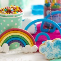 Rainbow and Cloud - Plastic Cutters R 11 and 7 x H 2.2 cm, Set 2 pcs - Img 2