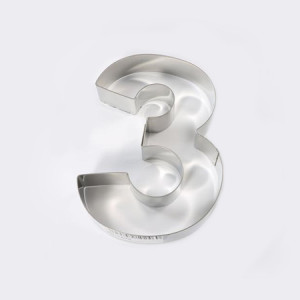 Rama Inox Cifra 3, Ø20xH4cm - Img 2