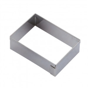 Rectangle - Stainless Steel Cutters Ø 3.7 - 6.5 x H 2 cm, Box 7 pcs - Img 2