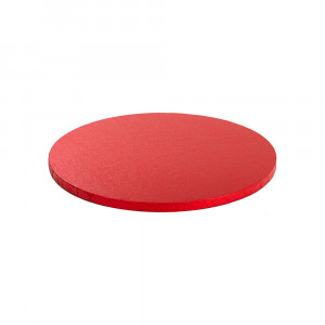 Round Satin Red Cake Dish, Ø 30 x H 1.2 cm - Img 1