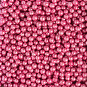 Rózsaszín metál rózsaszín cukorgyöngyök Ø 5 mm, 100 gr - Img 2