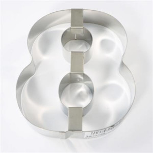 Rozsdamentes acél ág, 8-as ábra, Ø30xH4cm - Img 2