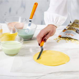 Rozsdamentes acélból készült, szögletes kiegyenlítő spatula, lapát 20 x 3,6 cm hosszúsággal - Img 4