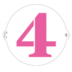 Sablon Пластмасов кръг Пластмасов декор Декор Кръгла фигура 4, Ø 25 cm - Img 1